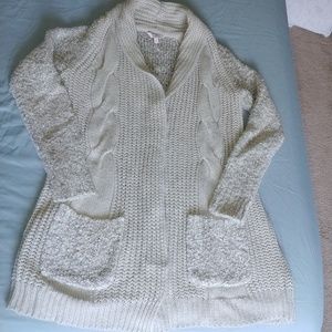 Long knit cardigan